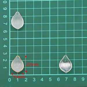 Ciondoli in acrilico trasparente a foglia 15x22mm charm fai da te per orecchini
