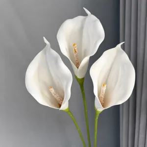 Artificial Calla Lily Flower Single Branch EVA Fake Flowers For Home Wedding Table Decor Party Photography Props