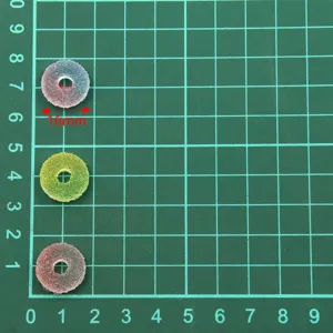 DIY Harz Anhänger 16mm hohl rund Farbverlauf Zubehör für Handyhülle Haarnadeln 1 Stk