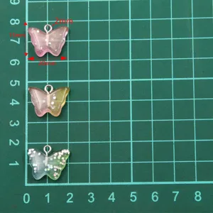 DIY Harz Glitzer Schmetterling Anhänger 15x20mm Schmuckherstellung Basteln Zubehör