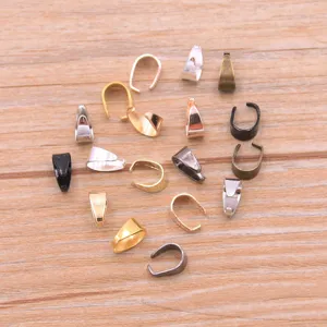 100Stk 4x6x9mm Metall Quetsch-Knoten Anhanger Verbinder Mehrfarbig Schmuck-Fundstucke