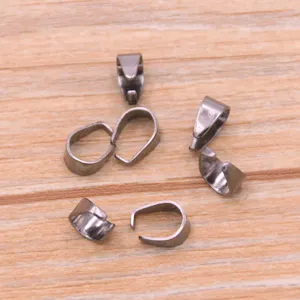 Dunkelgraue Anhänger-Verbindungsstücke, Metall Quetschverbinder für Halsketten Schmuck Details.