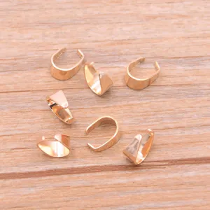 Goldene Metall Quetschkalotten Schmuckverbinder für Halsketten Armbänder DIY Basteln 100Stk