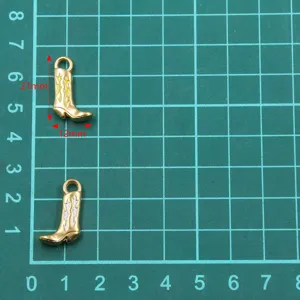 Edelstahl Emaillierter Cowboy Stiefel Charms Anhänger für DIY Schmuckherstellung Basteln.