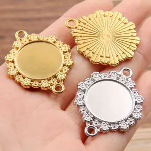 20mm edelstahl diy schmuck fassung loch spitze basis verbinder handgemachte teile
