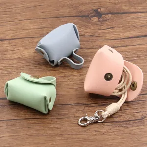 PU lederen mini muntjesportemonnee ketting hanger oortelefoontasje mode accessoire