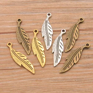 DIY Alloy Leaf Pendant Charms Vintage Plant Leaf Metal Pendants For Necklace Bracelet Jewelry Making Accessories