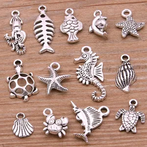 DIY Kremazta Thalassias Zois Alloy Asimi Animal Charms Gia Kataskevi Cheiropoiiton Kosimimaton