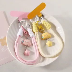 Cute cloud star phone lanyard wristband charm aesthetic cute camera keychain hanging chain