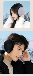 Chauffe-oreilles en peluche épaisse d'hiver pour le cyclisme par temps froid et protection vent
