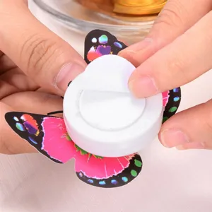 Colorful butterfly LED night light adhesive wall lamp for home bedroom room decoration.