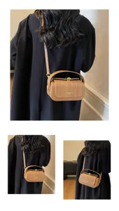 Chic women pillow shoulder bag with top handle, stylish PU leather crossbody for daily use.
