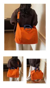 Grand sac de voyage pour femme, léger imperméable pour court séjour week-end sac à bagages poignées.