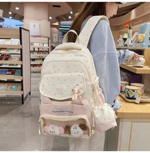 Japanischer süßer Rucksack für Mädchen Schüler leichte große Kapazität modische Freizeittasche