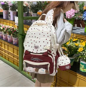 Japanischer süßer Ita Rucksack mit Sichtfenster große Kapazität Schulranzen für Mädchen