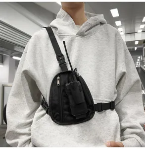 Marsupio pettorale tattico uomo utility streetwear hip hop funzionale all aperto