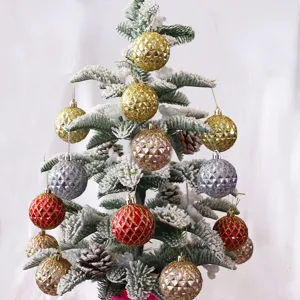 Christmas tree hanging balls plastic 6cm decorative ornaments festive holiday party decor.