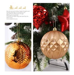 Set de adornos colgantes para árbol de navidad, bolas electroplateadas y estrella festiva.