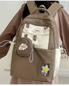 Süßer Mini Rucksack für Damen und Mädchen, stilvoller Schulrucksack im Zweiteiler-Design.