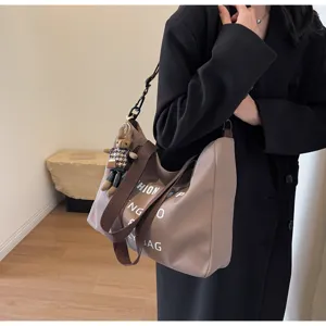 Leinwand Schulter Shopper Tasche große Kapazität Student Handtasche lässige Tasche