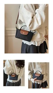 Kleine Nylon Umhängetasche, modische Mini Freizeittasche für Damen, elegante Handtasche.