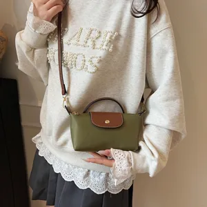 Kleine Nylon Umhaengetasche Modische Damen Schultertasche Handtasche Gruen Neu