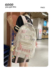 Koreanischer süßer Rucksack Mehrfächer leichtes großes Kapazität Schulranzen für Schüler