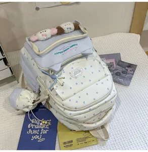 Japanischer stil süßer ita rucksack klares fenster stern druck schultertasche große kapazität