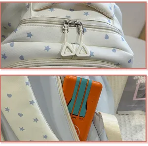Japanischer süßer Rucksack mit Sternmuster Detailansicht leicht und großes Fassungsvermögen