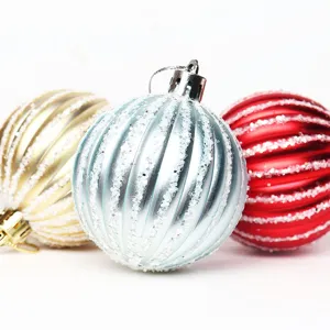 Palline di Natale set, 6cm ornamenti sospesi in plastica galvanizzata per decorazione