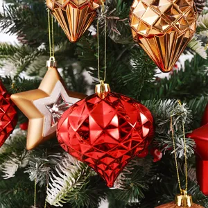Adornos colgantes para árbol de navidad 12pcs decoración con forma galvanizada decoración festiva