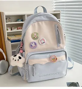 Japanischer Ins-Stil großer Kapazität süßer Pastell Rucksack für Mädchen Freizeit Reisedesign