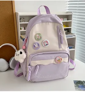 Japanischer Dopamin Rucksack, grosse Kapazitaet Schultertasche fuer Maedchen, Reisetasche.
