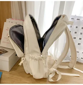 Einfarbiger koreanischer Stil Schulrucksack mit mehreren Fächern für den täglichen Gebrauch