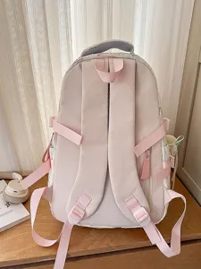 Ins Stil frischer süßer Rucksack Mehrfachtaschen lässige Schultasche für den Alltag