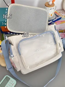Japanischer Sweet Ita Bag mit Sichtfenster und Netztasche für den täglichen Gebrauch.