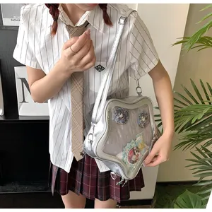 Japanese cute star ita bag translucent messenger bag sweet cool fashion cross body bag for girls