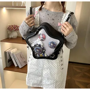 Japanese cute star ita bag transparent PVC anime shoulder bag casual crossbody backpack