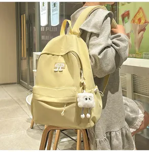 Modisch lässiger Damen Rucksack für Schule und Freizeit, großer Outdoor Schulrucksack.