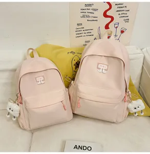 Rosa Studenten Freizeit Rucksack süße Schultasche mit großer Kapazität für Mädchen