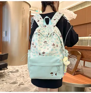 Japanischer süßer Studenten Rucksack frischer Stil süßes Mädchen Schulranzen mit Hund
