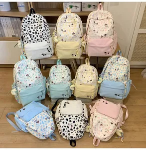 Süßer japanischer Schulrucksack süßes Mädchen lässige Büchertasche ästhetischer Rucksack