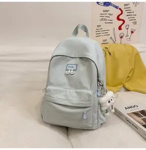 Schicker hellblauer Rucksack für Mädchen lässige Schultasche Outdoor große Kapazität stylisch