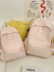 Rosa lässiger Schulrucksack große Kapazität süße Schultasche für Mädchen stylischer Daypack