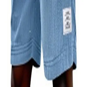 Herren Cord gestreifte Freizeithose lockere Passform Streetwear bequeme Sommer Shorts