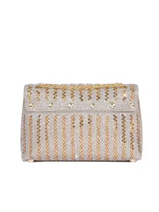 Glitzernde Strass Ketten Umhaengetasche fuer Damen, elegante Abendtasche Party Schultertasche.