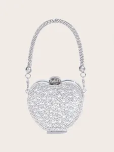 Mode Acryl Strass Abendtasche Apfelförmig Luxus Kette Schulter Umhängetasche Süße Mini Kopfhörer Clutch Für Damen Party