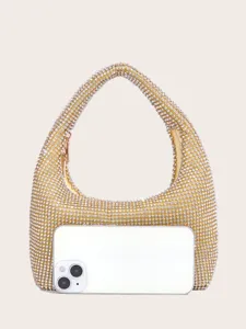 Glänzende Strass Abendtasche Luxus Diamant Unterarmtasche Handtasche für Damen Party