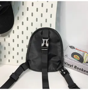 Borsa da petto tattica cinghie regolabili borsa da telefono streetwear funzionale dettaglio