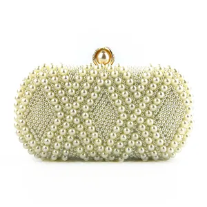 Handgemachte Perlen Abendtasche elegante Diamant Perlen Handtasche für Hochzeitsfeier Damen.